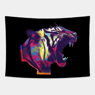 Wpap Pop Art Tiger abstract art Tapestry