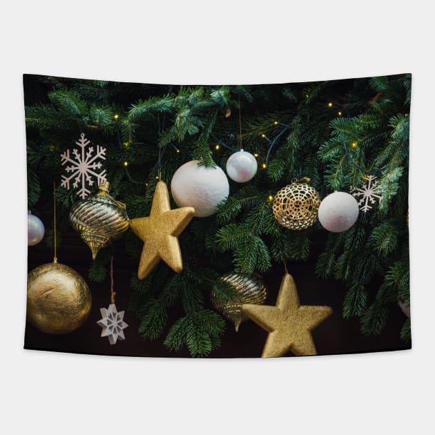 Christmas tree decorations Tapestry by 1STunningArt