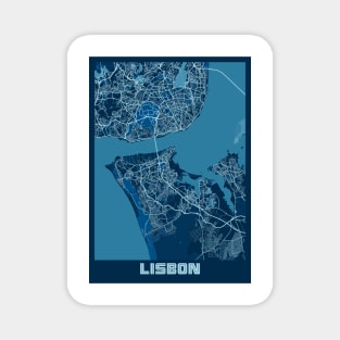 Lisbon - Portugal Peace City Map Magnet