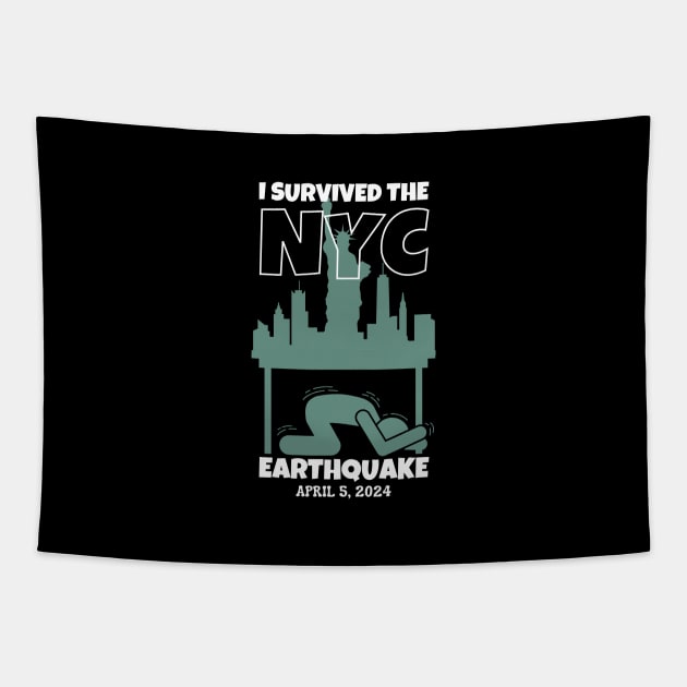 I Survived The NYC Earthquake Tapestry by ricricswert
