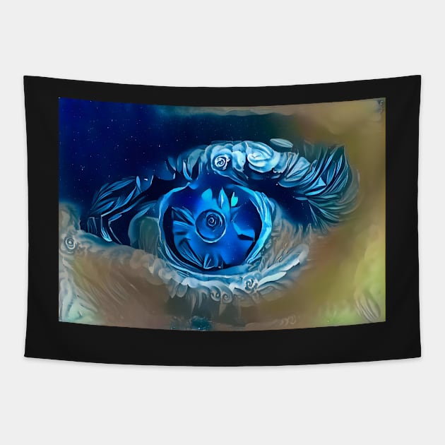 My Left Dreaming Eye Tapestry by Swabcraft