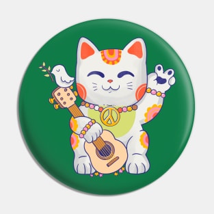 Peace lucky cat Pin