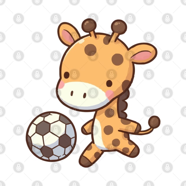 Cute giraffe Play Soccer by fikriamrullah