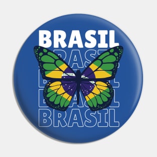 I Love Brazil // Brazil Flag // Brazilian Pride Pin