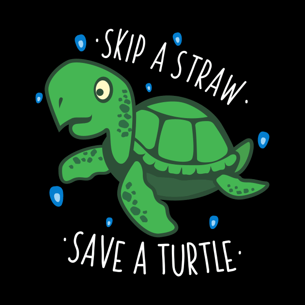 Skip a Straw Save a Turtle for Earthday - Vintage Retro Design T Shirt 2 by luisharun