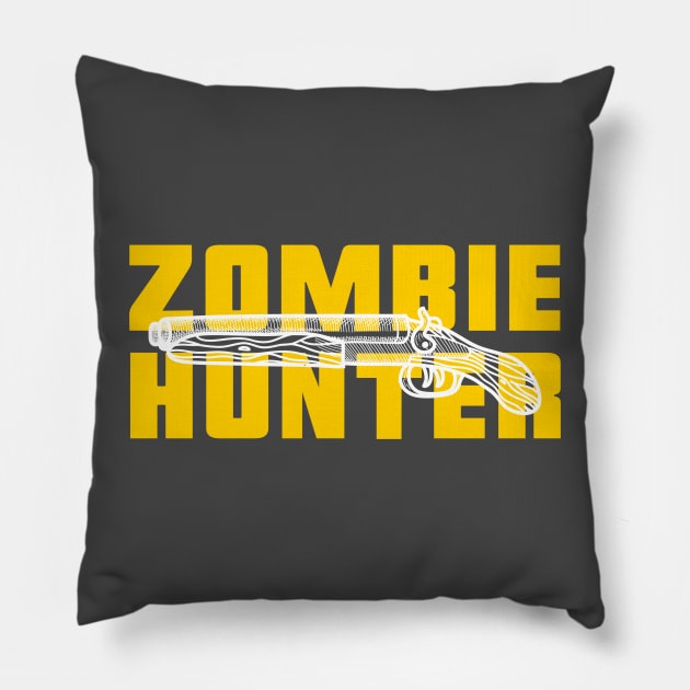 Zombie Hunter Shotgun Zombie Apocalypse Pillow by Tip Top Tee's