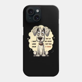 I may look calm, but in my head I bit you five times Phone Case