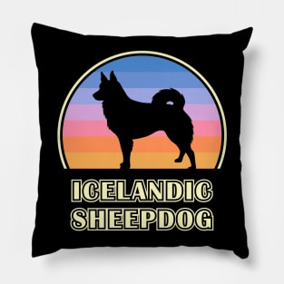 Icelandic Sheepdog Vintage Sunset Dog Pillow