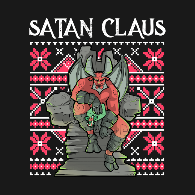 Ugly Christmas Satan Claus Satanic Santa Gothic Occult Goth by TellingTales