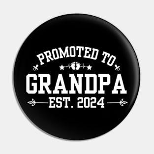 Grandpa Baby Announcement 1st Time Grandpa EST 2024 family Pin