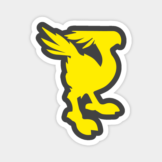 Minimalist Chocobo, Final Fantasy 7 Magnet by PWCreate