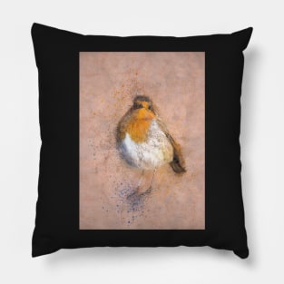 Vintage robin print Pillow