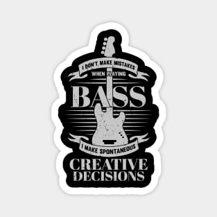 Funny Bass Guitar Music Bassist Gift Magnet