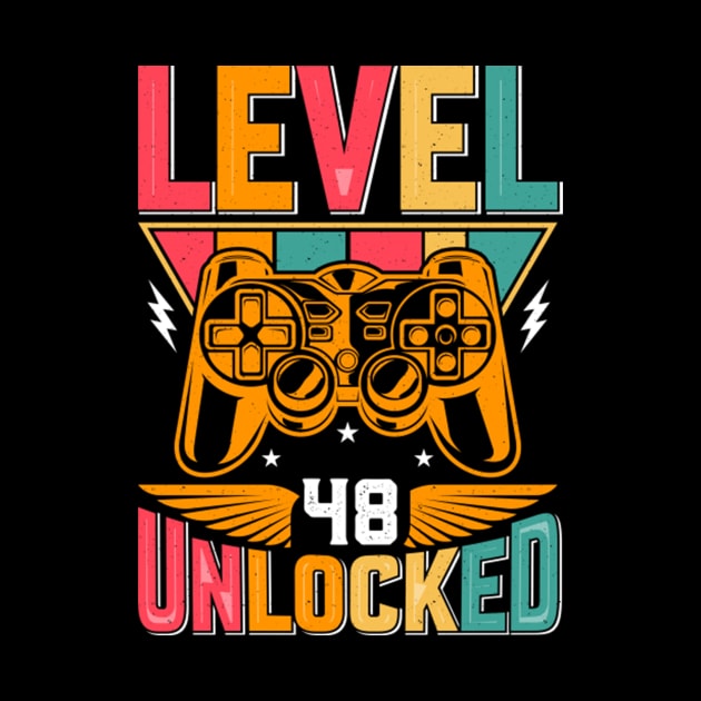 Level 48 Unlocked Awesome Since 1975 Funny Gamer Birthday by susanlguinn