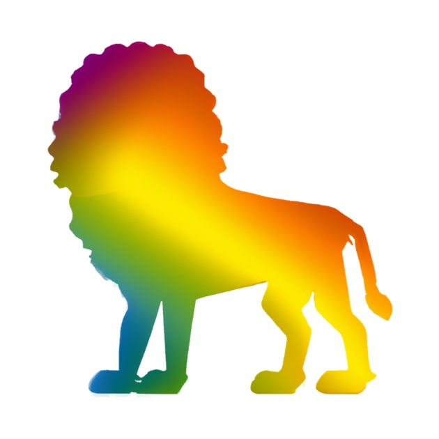 Cute Color Gradient Lion Shape Drawing by Play Zoo