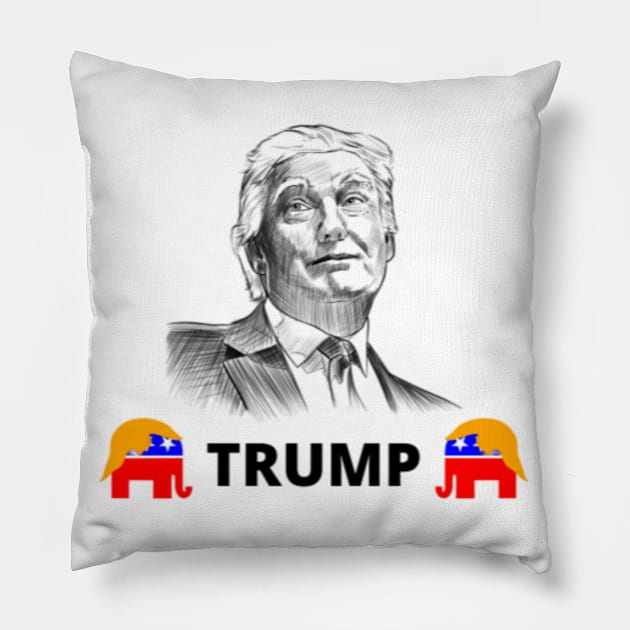 TRUMP FOR AMERICA PRESIDENT Pillow by Rebelion