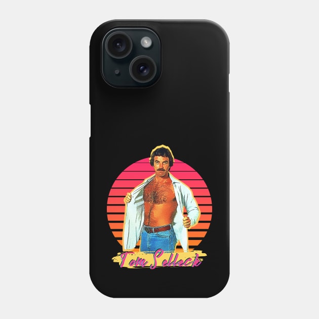 tom selleck retro Phone Case by Chessfluencer