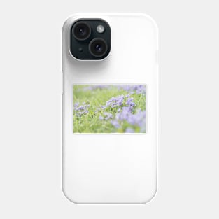 Purple Springtime Violets and Green Grass Phone Case