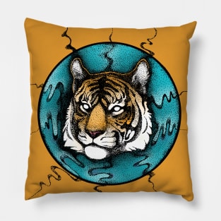 Tiger Head Tattoo Pillow