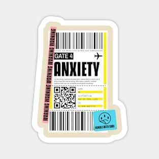 Anxiety Ticket Boarding pass Magnet