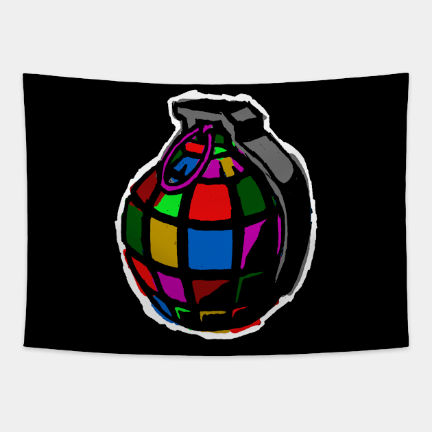 Peace grenade Tapestry by Orloff-Tees