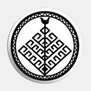 Yggdrasil, the Sacred Ash Tree (Black) Pin