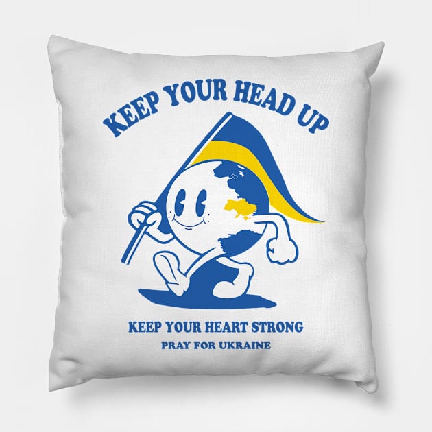 STAND WITH UKRAINE Pillow by janvimar