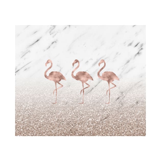 Flamingo dance glitter gradient by marbleco