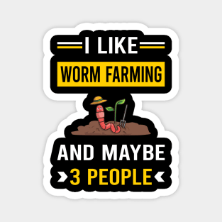 3 People Worm Farming Farmer Vermiculture Vermicompost Vermicomposting Magnet