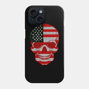 Skull America Glitch Phone Case