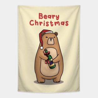 Beary Christmas Bear Santa Tapestry