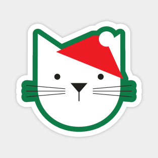 Santa Cat With Beard Magnet