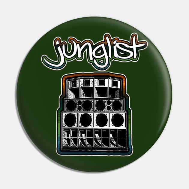 Junglist-Soundsystem-Cool Pin by AutotelicArt