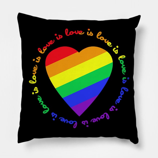 Love is Love (Rainbow) Pillow by PopCultureShirts