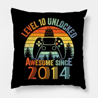 Level 10 Video 10 Years Old 10 Birthday Pillow