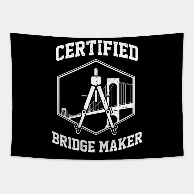 Civil Engineer Bridge Tunnels Design Engineering Tapestry by ChrisselDesigns