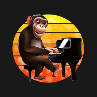 Monkey at the piano T-Shirt