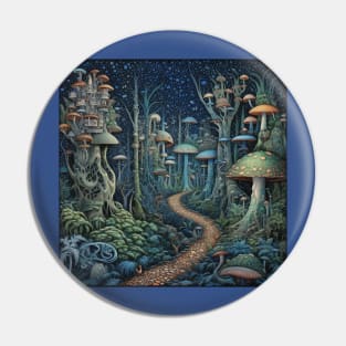 Enchanted Fairytale Mushroom Forest Pin