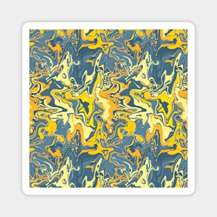 Lightning Strike Marble - Digital Paint Spill Magnet