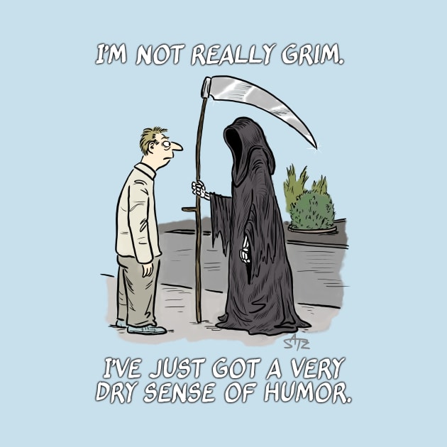 Funny grim reaper cartoon. by CrowdenSatzCartoons