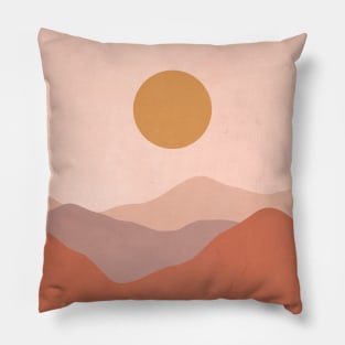 Boho Earthy Landscape Pillow