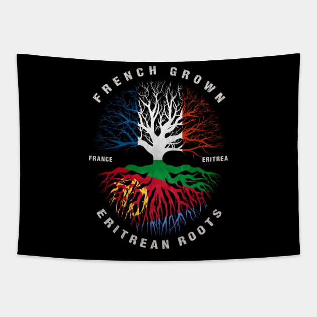 French Grown Eritrean Roots Eritrea Flag Tapestry by heart teeshirt
