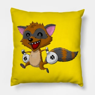 Raccoon Bandit Pillow