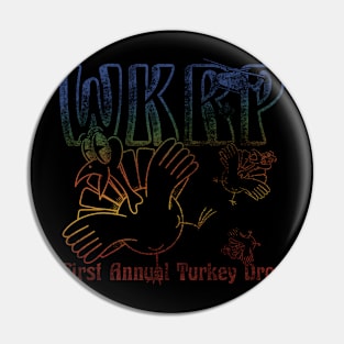 Retro Colors WKRP Turkey Drop Pin