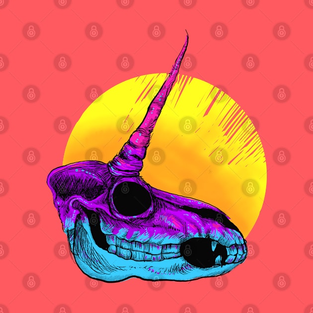 Unicorn Skull by fakeface