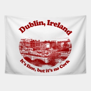 Dublin, Ireland // Humorous Retro Tourism Design Tapestry