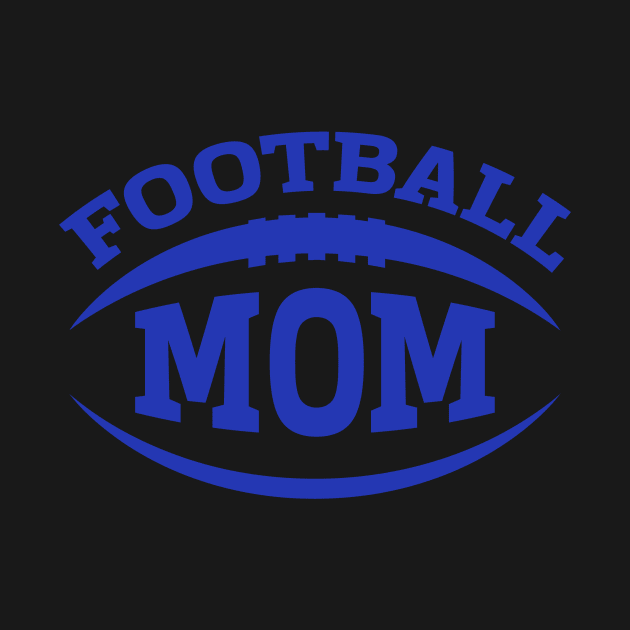 Football Mom (Royal Blue) by TeeSwagUniverse