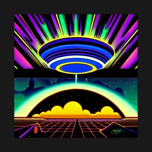 Area 51 – Trippy Retro UFO 81 - 80s Synthwave T-Shirt