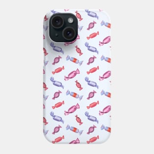 Blue and red sweet candies Phone Case