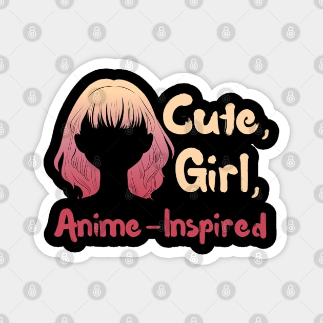 cute,girl,anime inspired Magnet by Jackystore